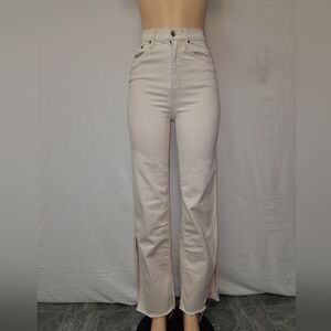 DAZE size 6 Elegant Cream Wide-Leg Women's Jeans